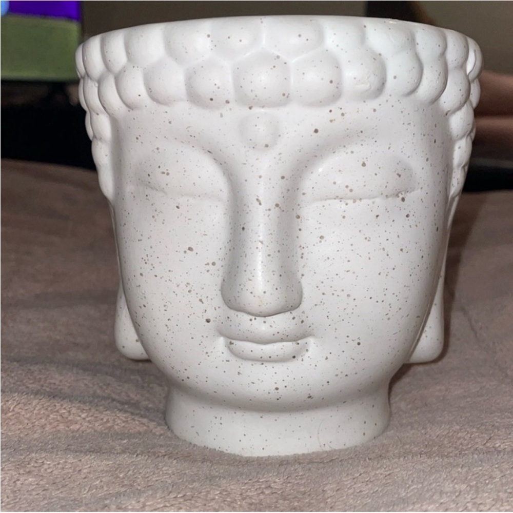 White Ceramic Head Planter